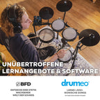 Nitro Max kompaktes elektronisches Schlagzeug E Drum Set mit Mesh Pads 10 Zoll Snare Bluetooth 400 Sounds