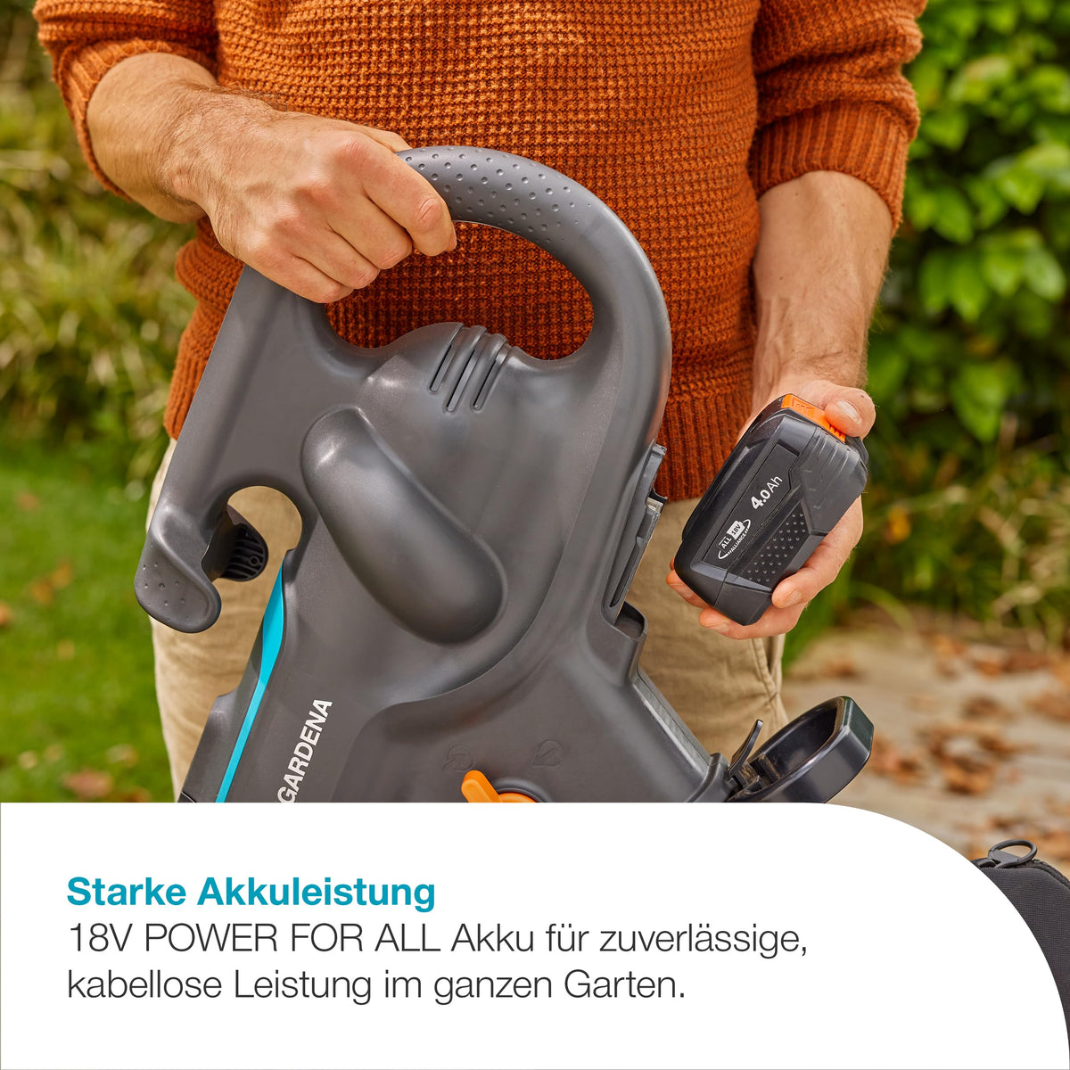 Akku Laubsauger Bläser PowerJet Collect 18V P4A Solo starker Luftstrom Moduswechsel Fangsack 14895 55