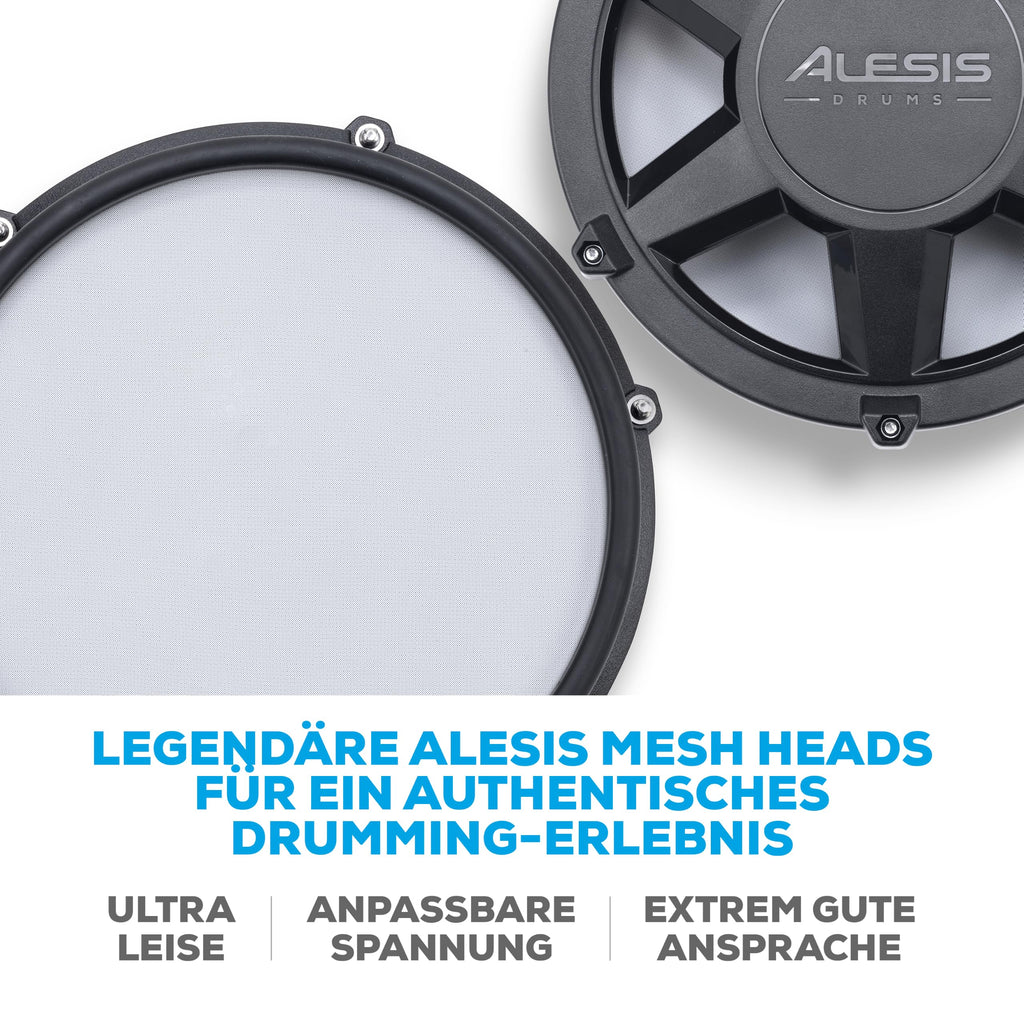 Nitro Max kompaktes elektronisches Schlagzeug E Drum Set mit Mesh Pads 10 Zoll Snare Bluetooth 400 Sounds