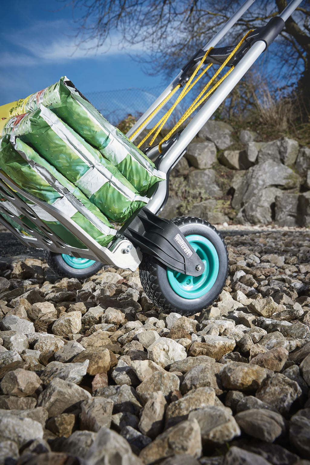 TS 850 Offroad Sackkarre für Garten Gelände und Baustelle robuste Bereifung hohe Traglast vielseitig nutzbar