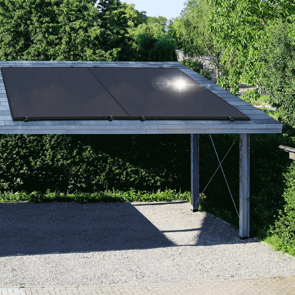 Solarpanel 2x 500 W Full Black Bifazial Glas Glas N Type Solarmodul PV Modul PMax 1000W 2x500W Balkonkraftwerk