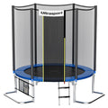 Gartentrampolin Kinder Ø180 244 305 366 430 cm bis 150 kg leise Gummiseilfederung Komplettset Sicherheitsnetz