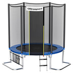 Gartentrampolin Kinder Ø180 244 305 366 430 cm bis 150 kg leise Gummiseilfederung Komplettset Sicherheitsnetz