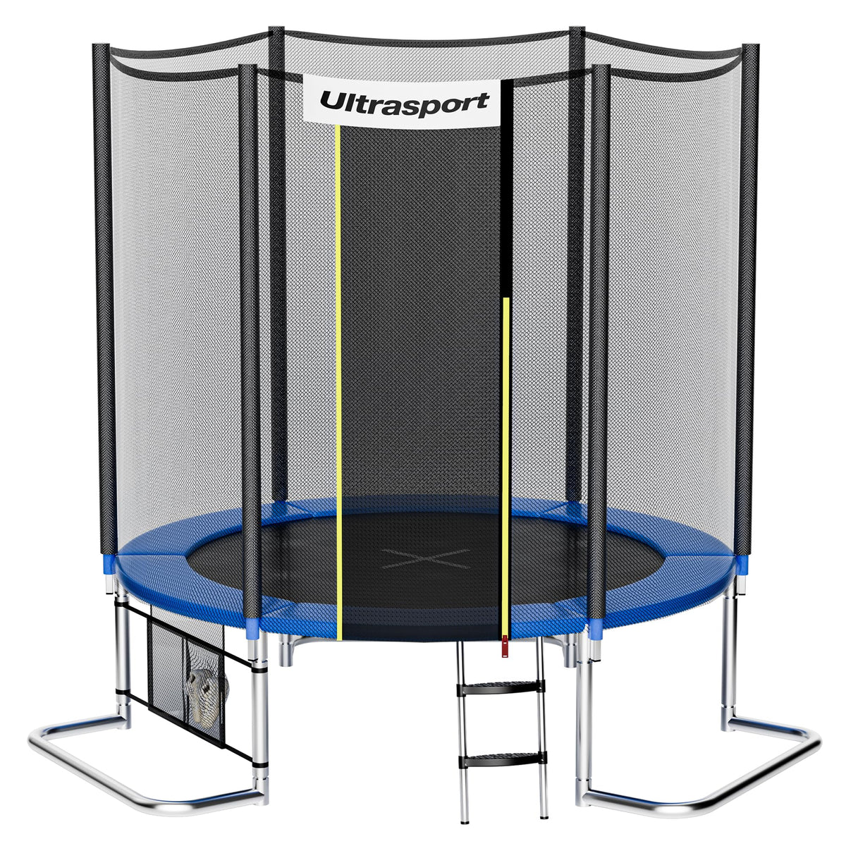 Gartentrampolin Kinder Ø180 244 305 366 430 cm bis 150 kg leise Gummiseilfederung Komplettset Sicherheitsnetz