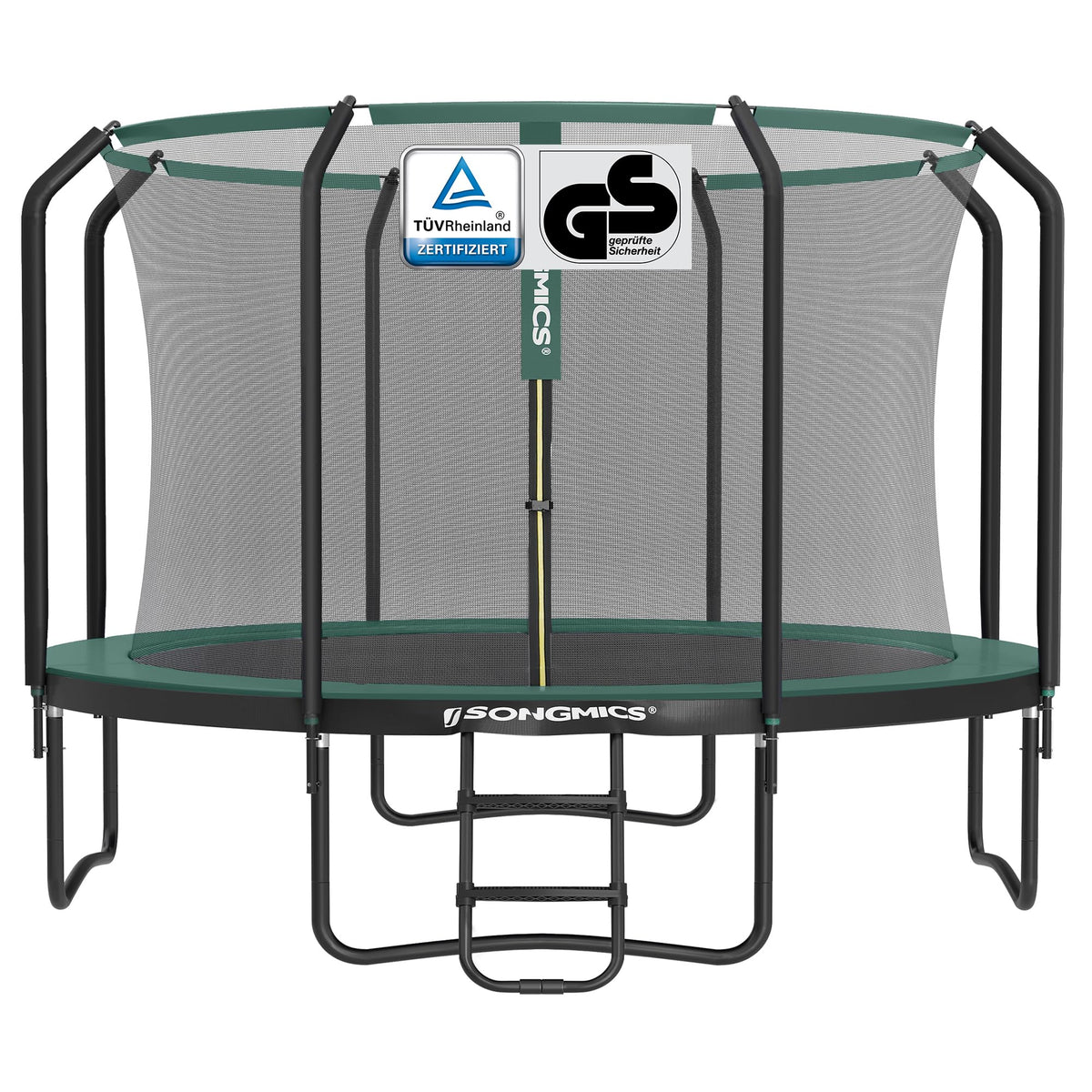 Kindertrampolin 244 305 366 427 cm rundes Gartentrampolin mit Sicherheitsnetz und Leiter Randabdeckung