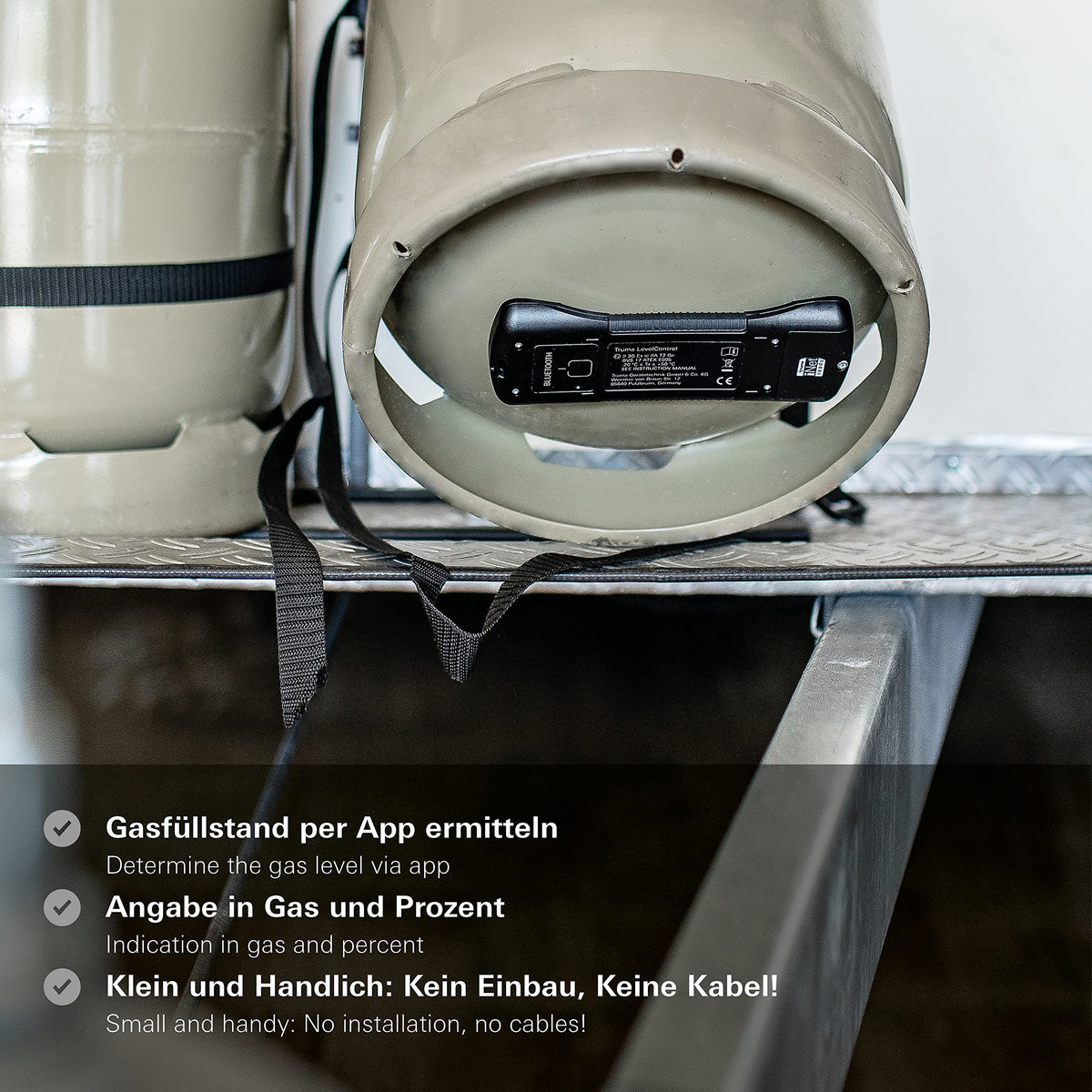 320/393 LevelControl Gasinhaltsmessgerät batteriebetrieben schwarz für Gasflaschen im Wohnmobil und Camping