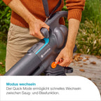 Akku Laubsauger Bläser PowerJet Collect 18V P4A Solo starker Luftstrom Moduswechsel Fangsack 14895 55