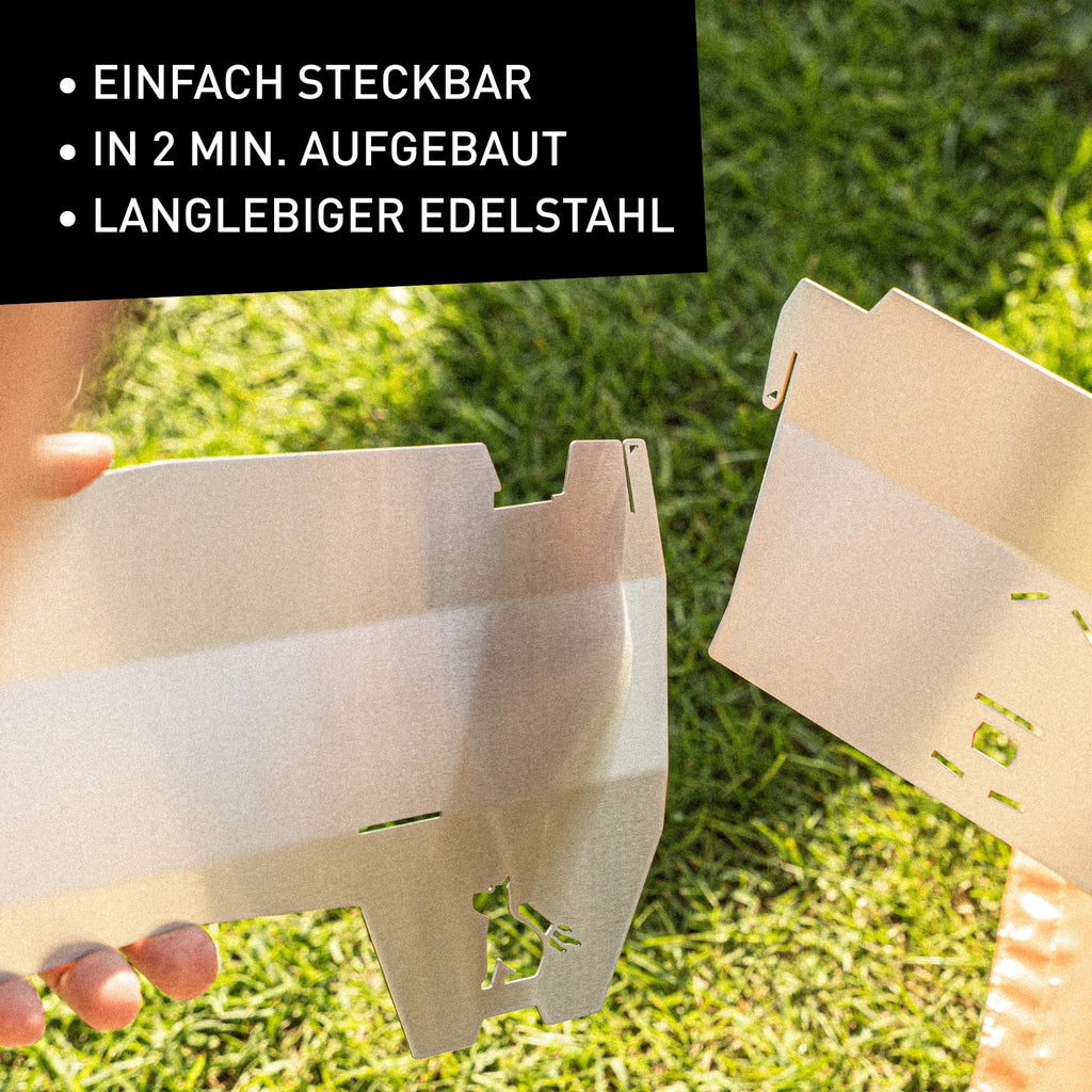 Kleiner faltbarer Camping Gasgrill Grill Gas für Gaskartuschen kompakt tragbar für Outdoor