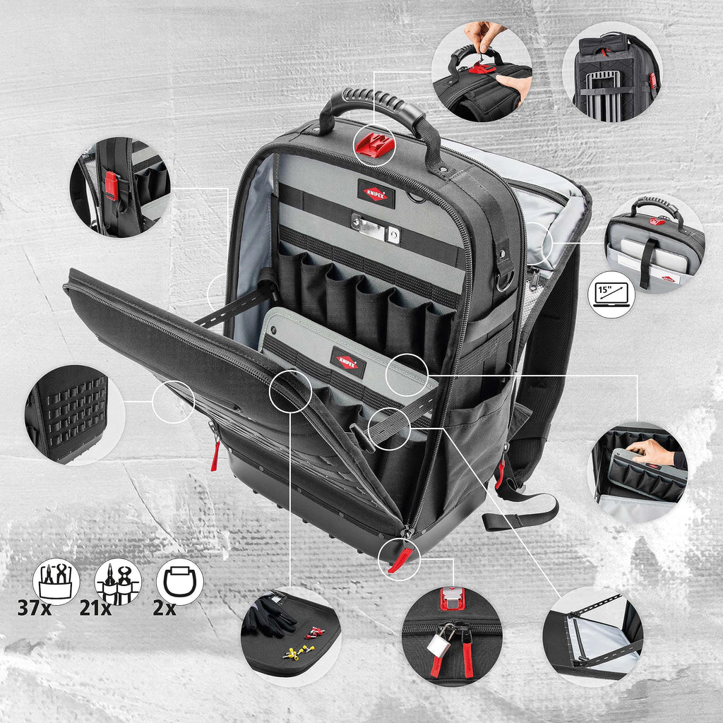 Werkzeugrucksack Modular X18 00 21 50 LE robust geräumig für Handwerk Montage und Werkstatt