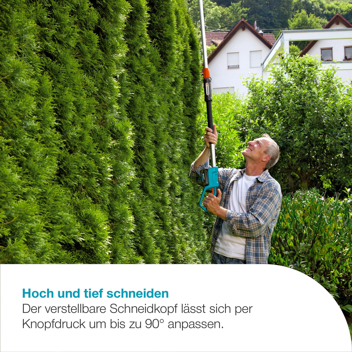 Akku Teleskop Heckenschere THS 42/18V P4A Set, 3 m Reichweite, 42 cm Messer, kabellos, Energieklasse A