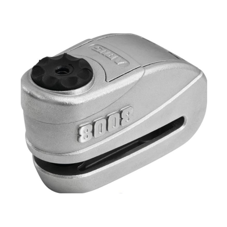 Bremsscheibenschloss Granit Detecto XPlus 8008 2.0 Motorradschloss mit Alarm Sicherheitslevel 19 Grau