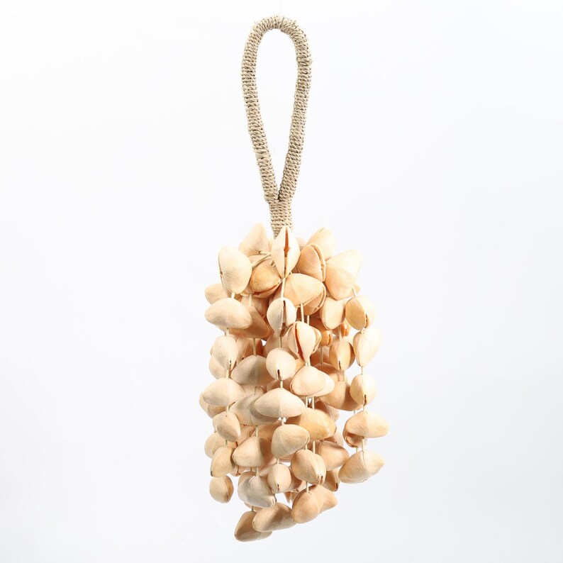 Windspiel aus Oleander Muscheln, 108 Stück, 12,99 Zoll, handgefertigt, für Hof und Balkon