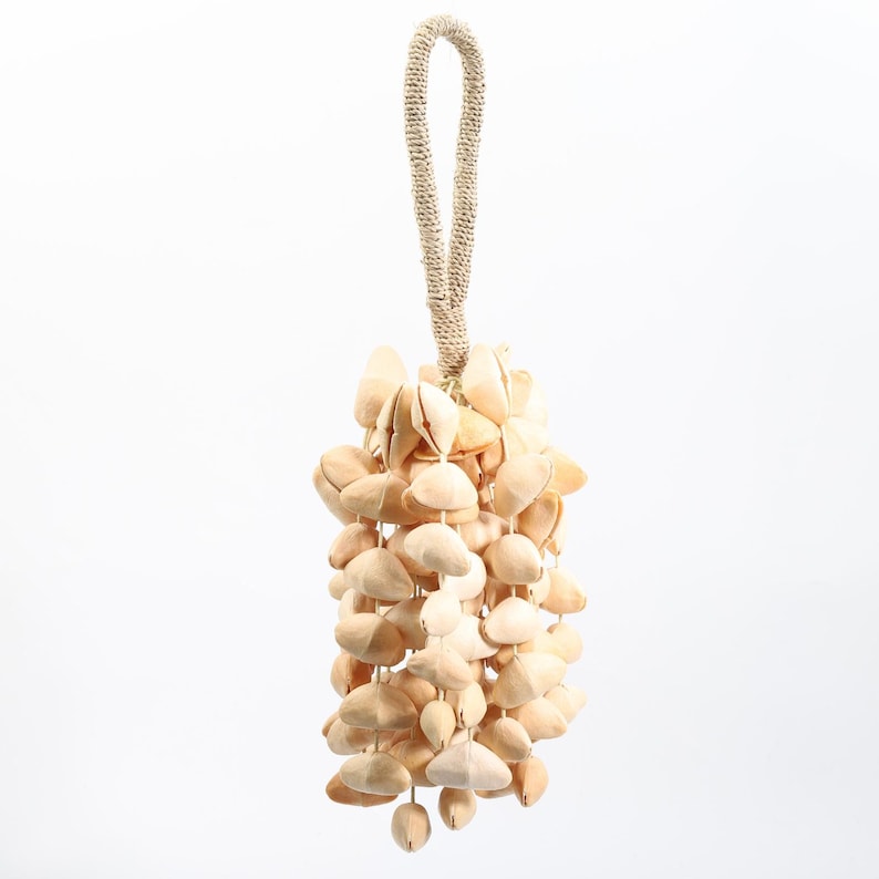 Windspiel aus Oleander Muscheln, 108 Stück, 12,99 Zoll, handgefertigt, für Hof und Balkon