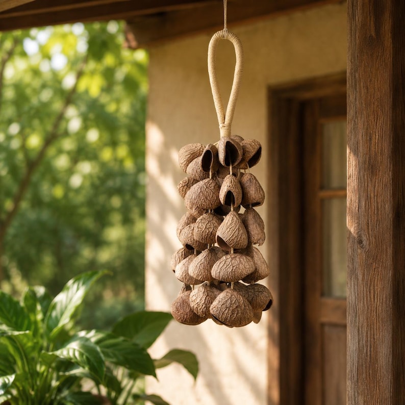 60er-Pack Obstschalen-Windspiel, 15,75 Zoll, natürlich, für Terrasse, Balkon, Restaurant